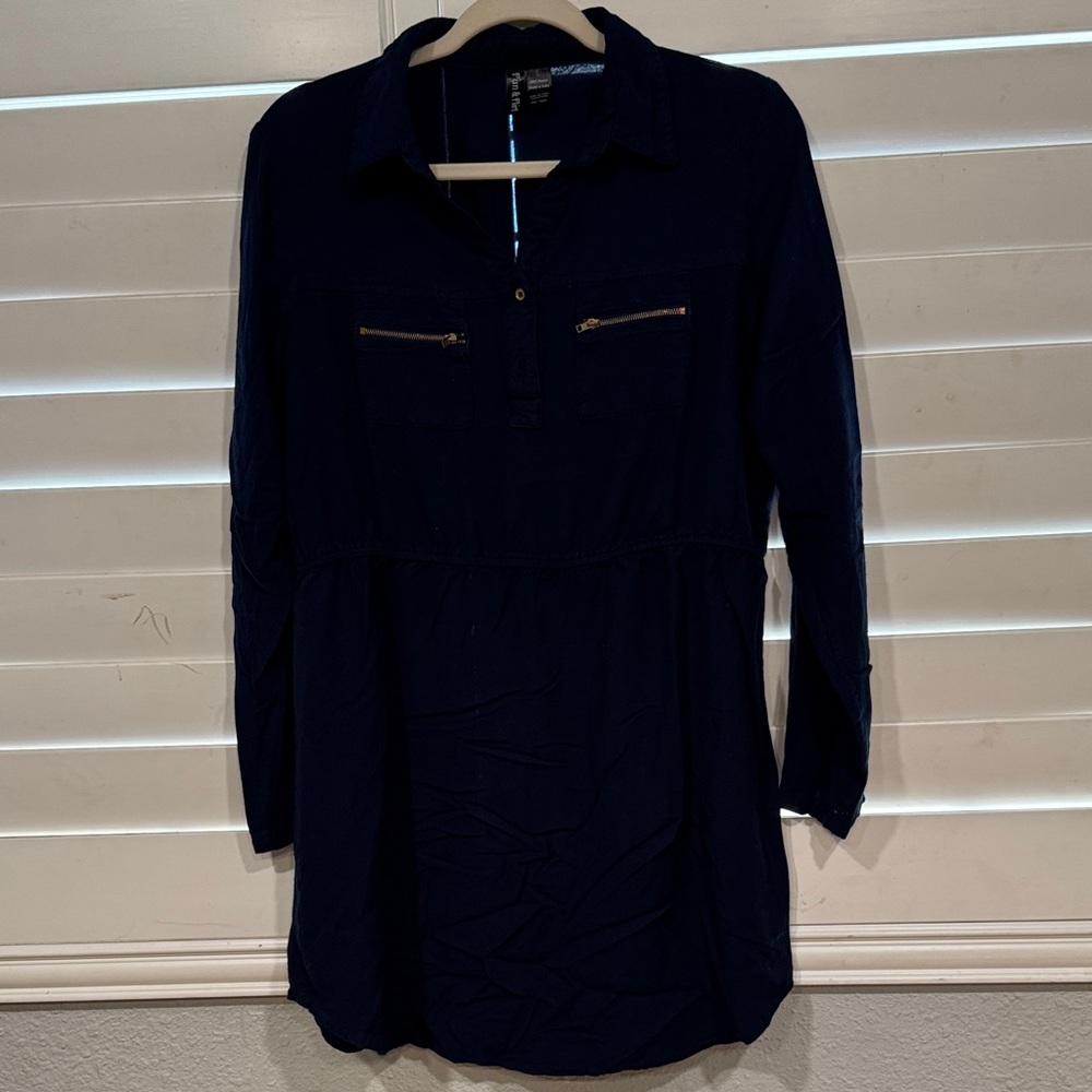 Fun & Flirt Midnight Blue Long Sleeve Dress